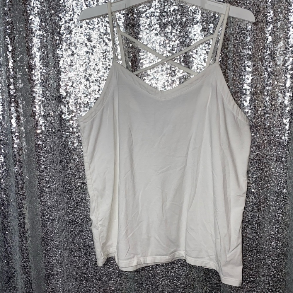 Women’s White Strappy Tank
